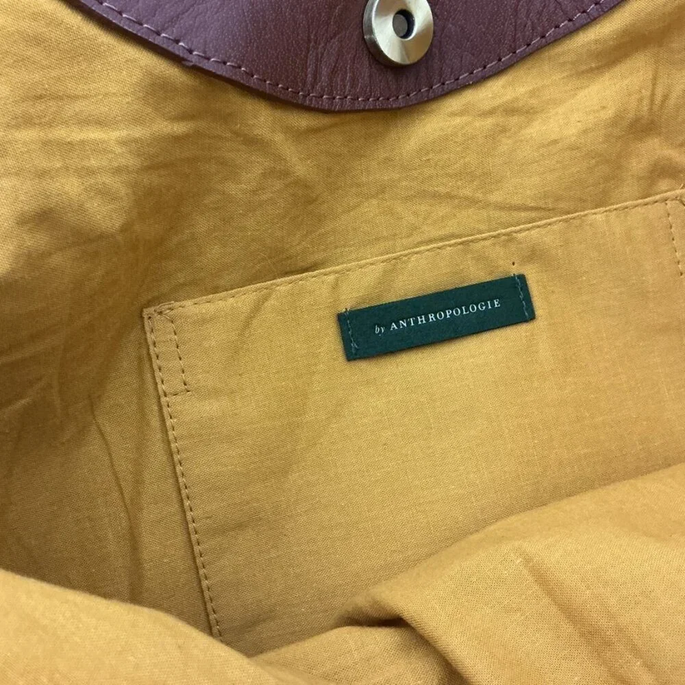 Anthropologie Aimee Gold Yellow Floral Embroidered Beaded Tote Bag NWOT - Picture 6 of 8